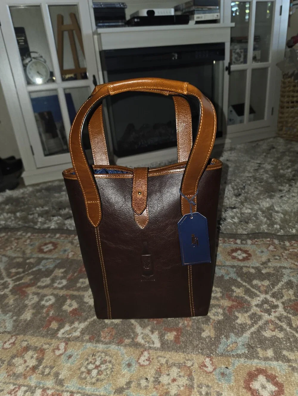 NWT LINKS & KINGS LINKS KINGS Sundance Double Wine Carrier by Titlist Brown Navy